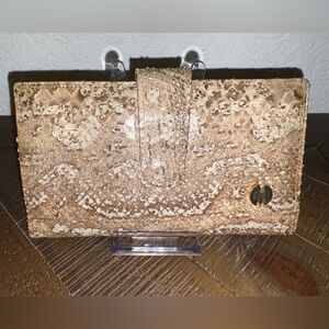 Australian VINTAGE Snake Skin Brown Snake Print Clutch